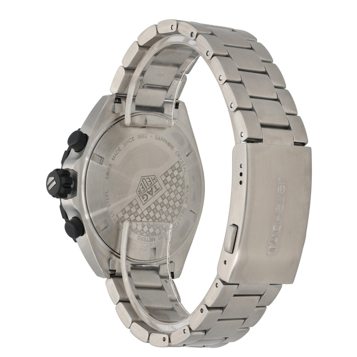 Tag Heuer Formula 1 CAZ1010, 43mm stainless steel case and link bracelet, rear angle image