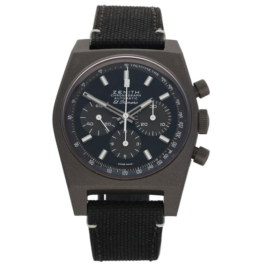 Zenith Chronomaster Revival Shadow 97.T384.4061/21.C822 37mm Titanium Watch (Ex-Display)