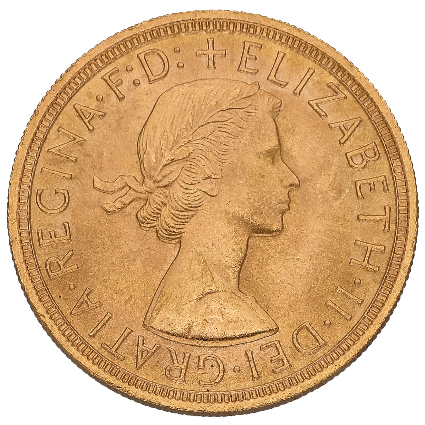 22ct Gold Queen Elizabeth II Full Sovereign Coin 1957