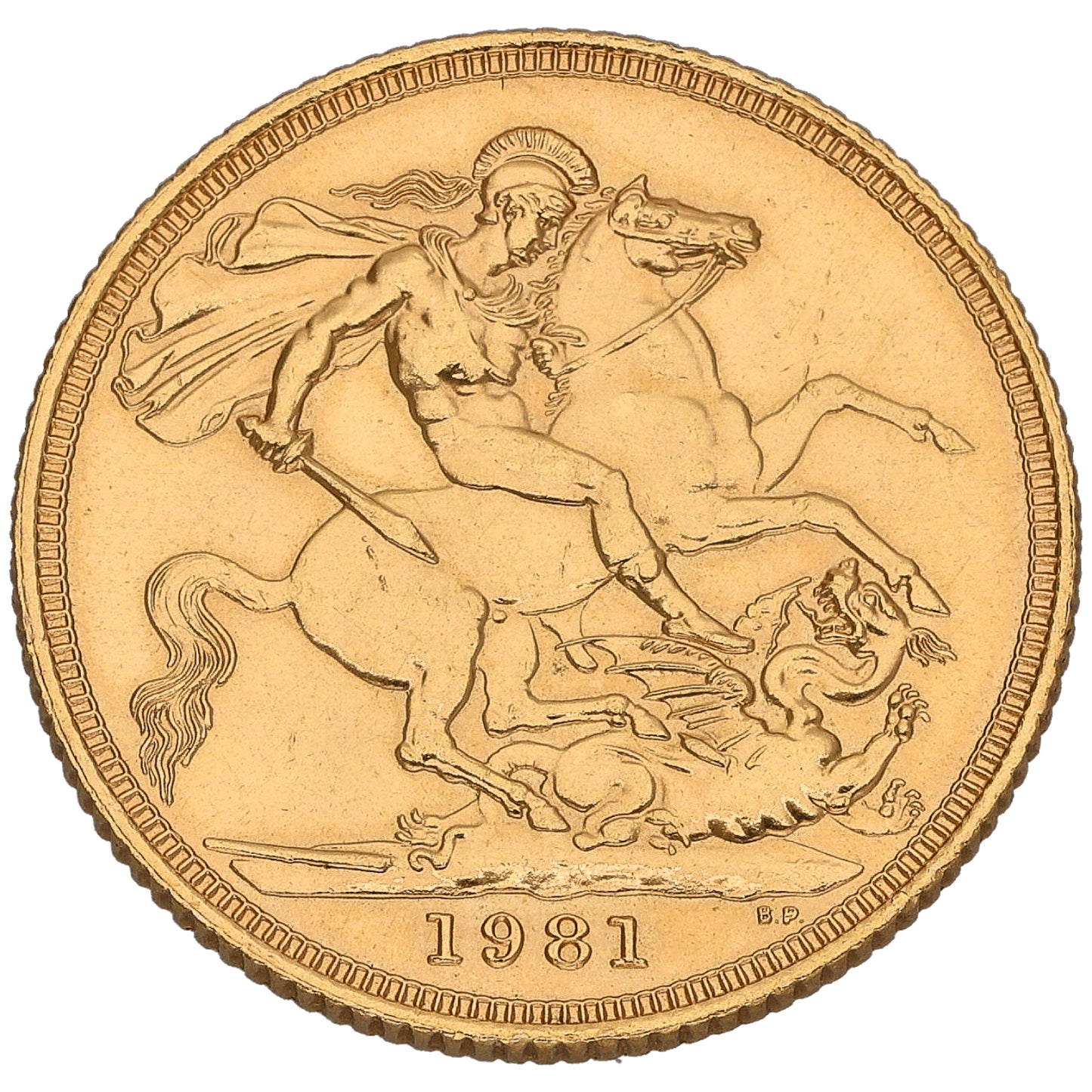 22ct Gold Queen Elizabeth II Full Sovereign Coin 1981