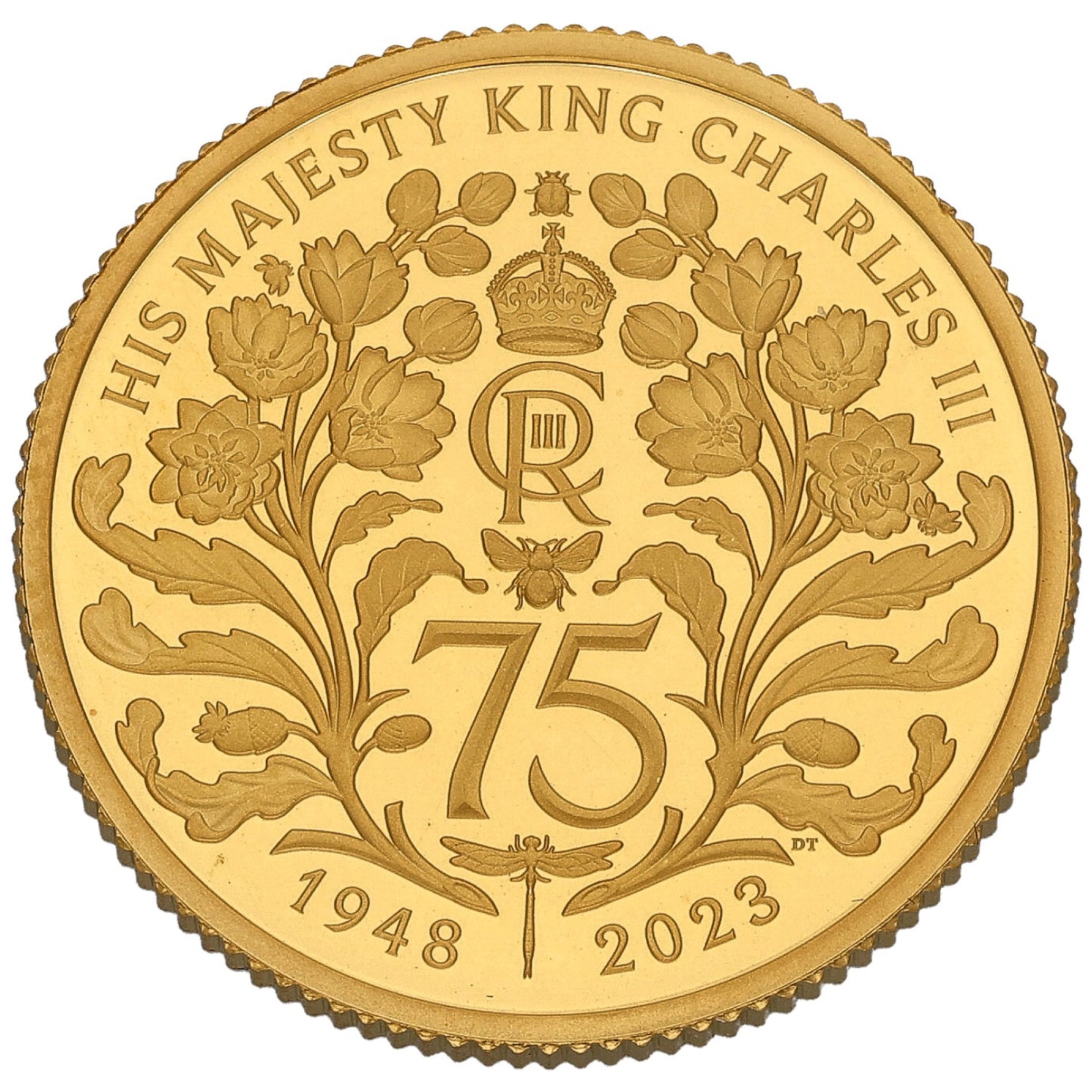 22ct Gold The 75th Birthday Of King Charles III 1/4 OZ 2023