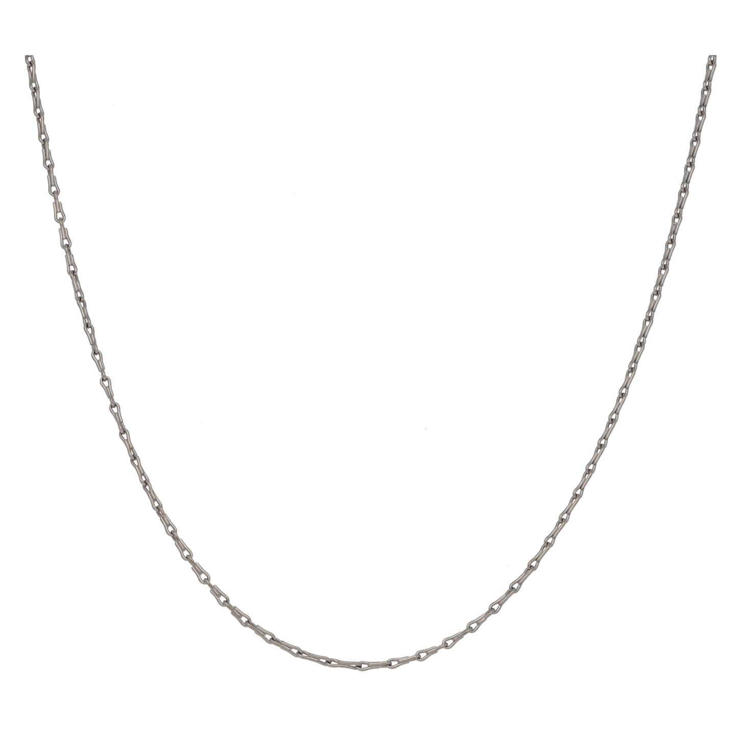 9ct White Gold Belcher Chain 16"