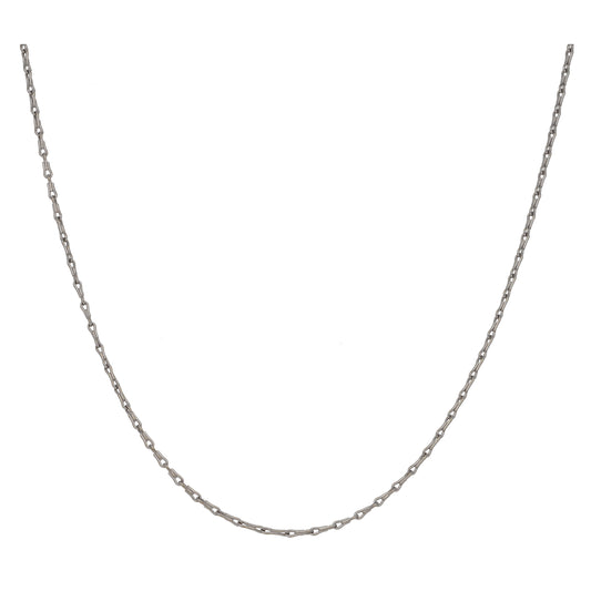 9ct White Gold Belcher Chain 16"