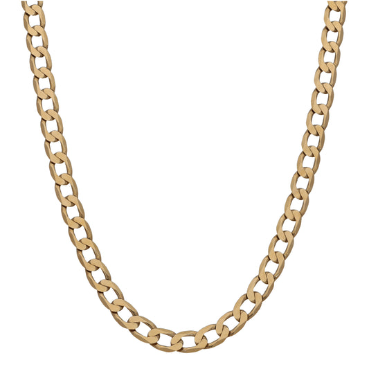 9ct Gold Curb Chain 18"