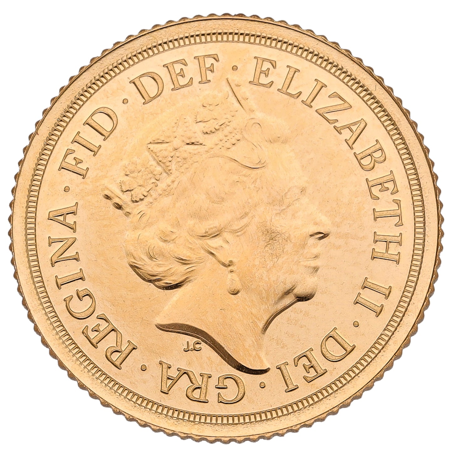 22ct Gold Queen Elizabeth II Half Sovereign Coin 2017