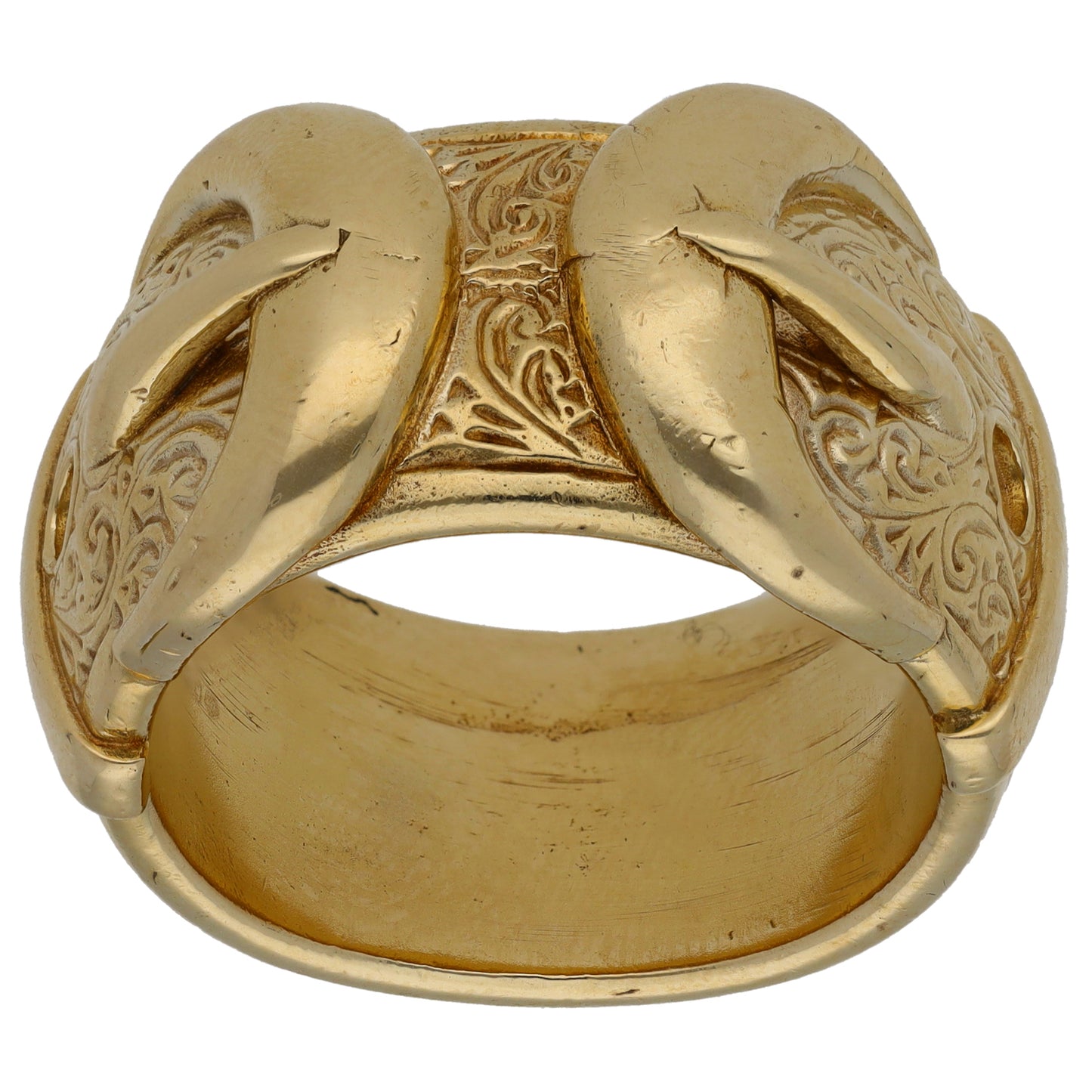 9ct Gold Buckle Ring Size Z+1