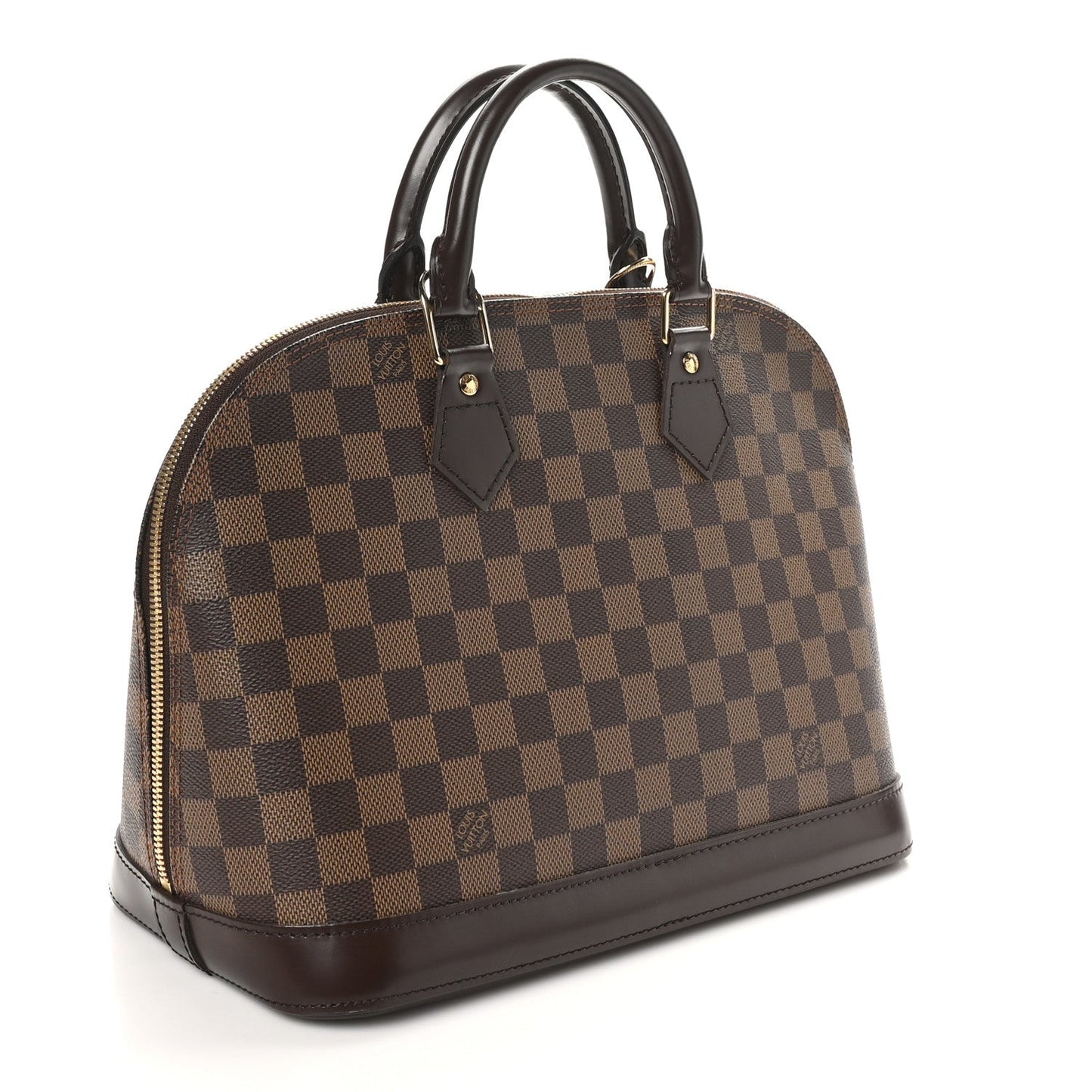 Louis Vuitton Alma Damier Ebene Coated Canvas Bag - Brown