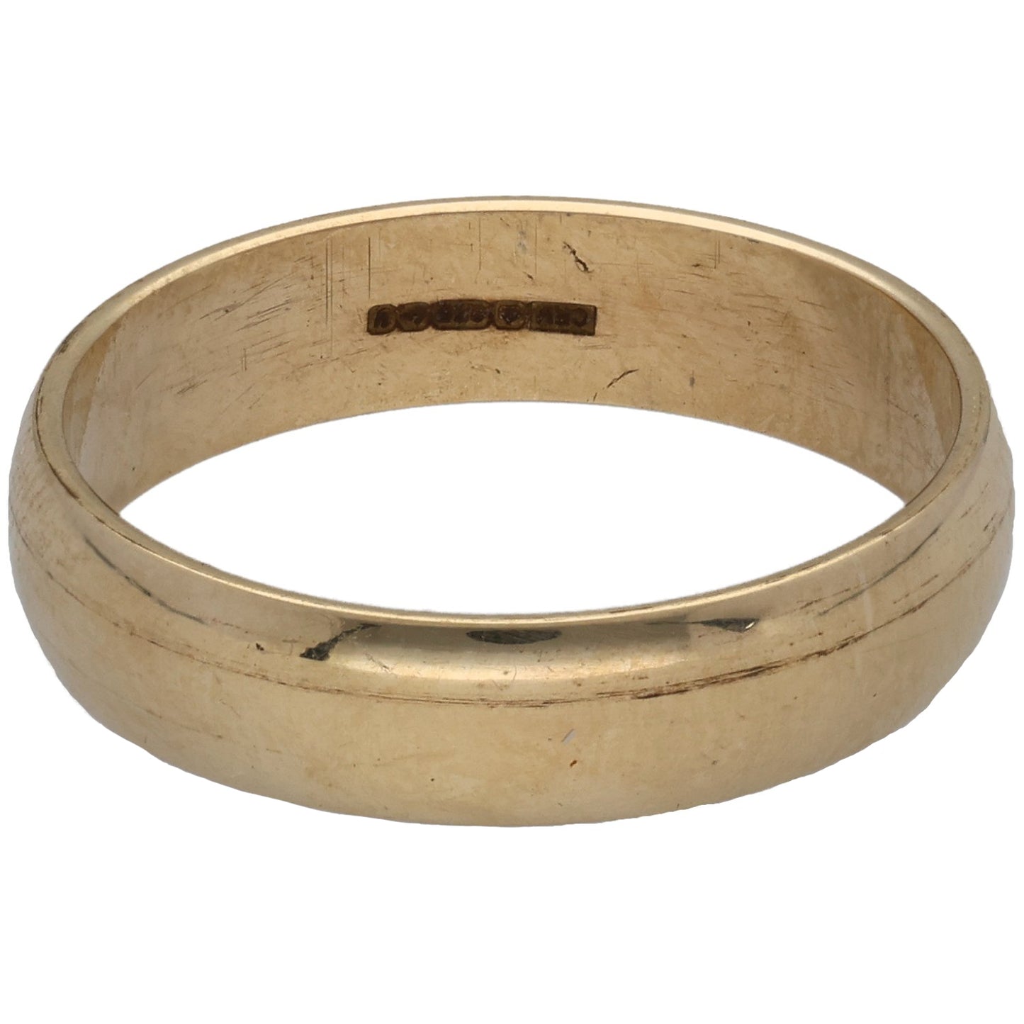 9ct Gold Plain Wedding Ring Size N