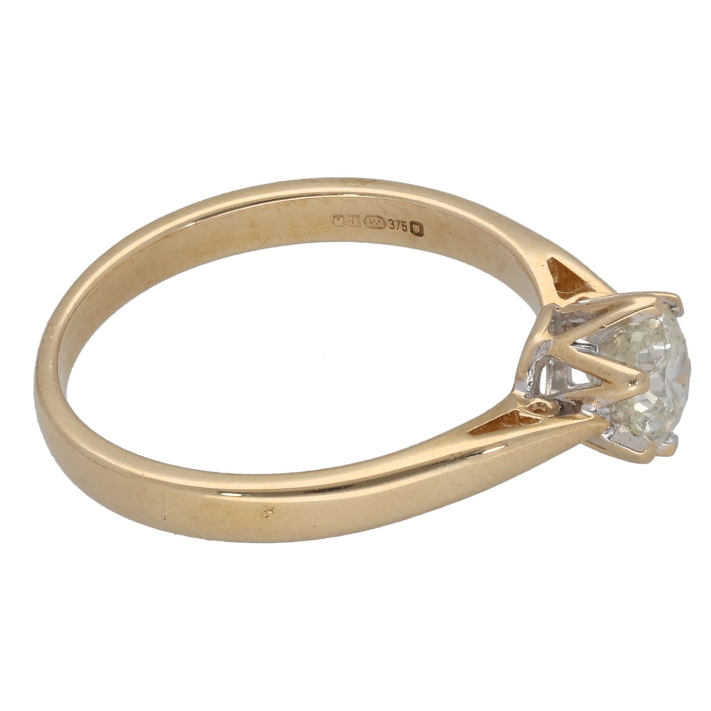 9ct Gold 0.50ct Diamond Solitaire Ring Size K