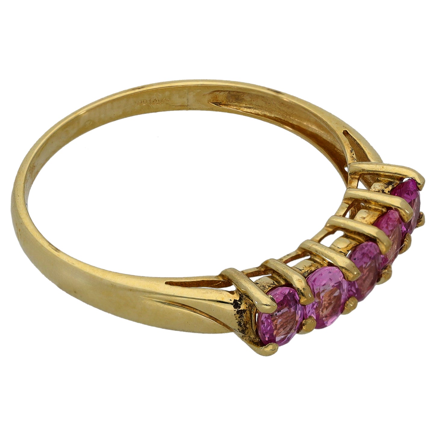 9ct Gold Sapphire Half Eternity Ring Size T
