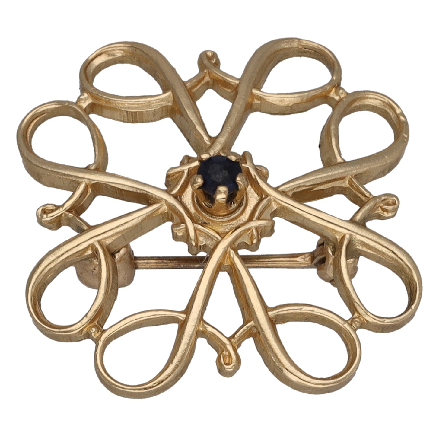 9ct Gold Sapphire Dress Brooch
