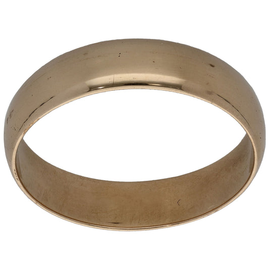 9ct Gold Plain Wedding Ring Size R