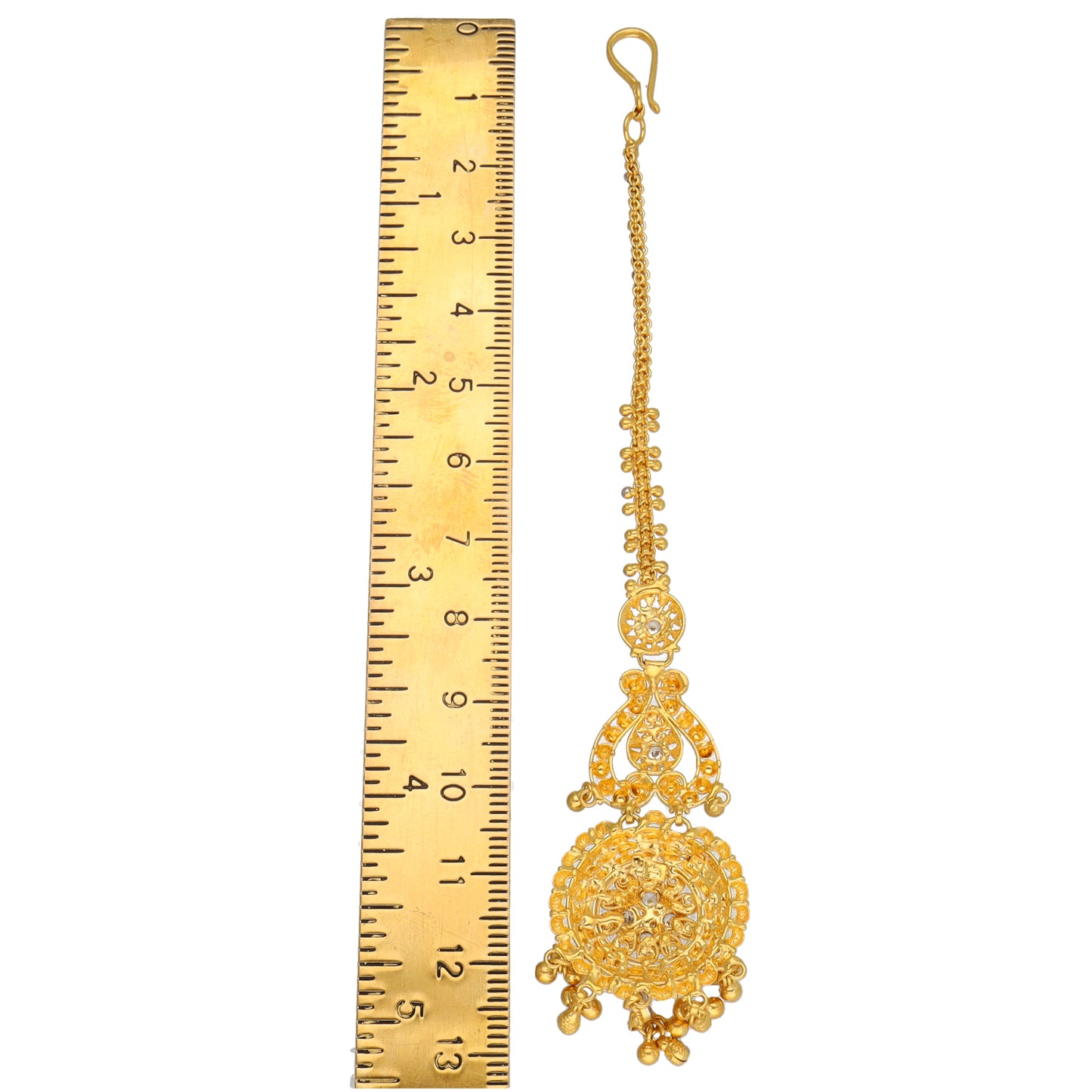 22ct Bi-Colour Gold Necklace, Earrings & Tikka Set of Jewellery
