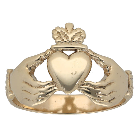 9ct Gold Claddagh Ring Size Z+4