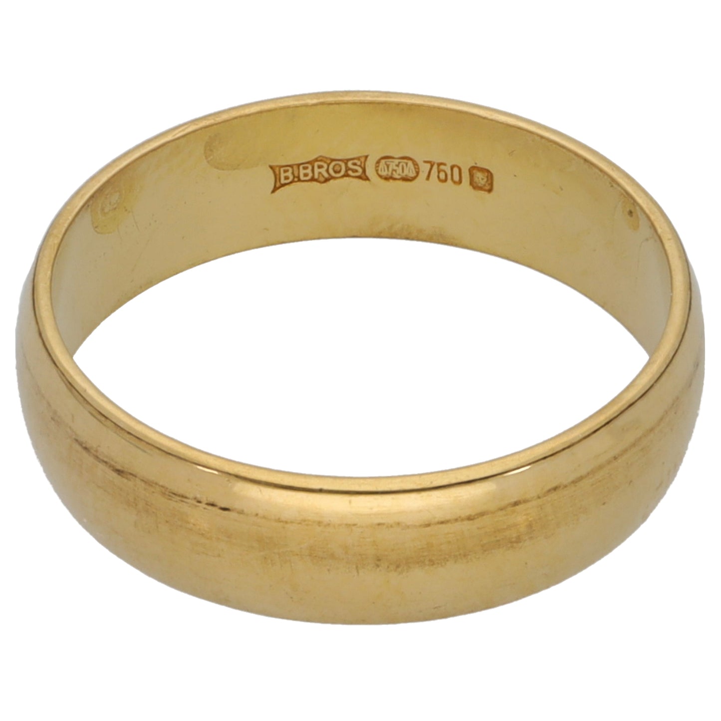 18ct Gold Plain Wedding Ring Size K