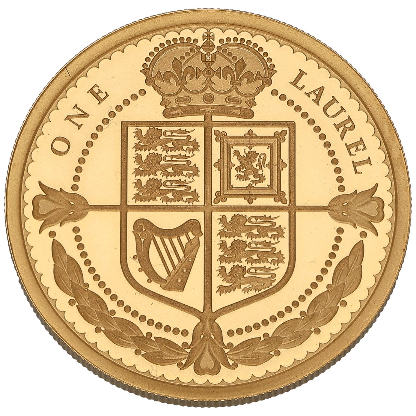22ct Gold Queen Elizabeth II One Laurel Coin 2020