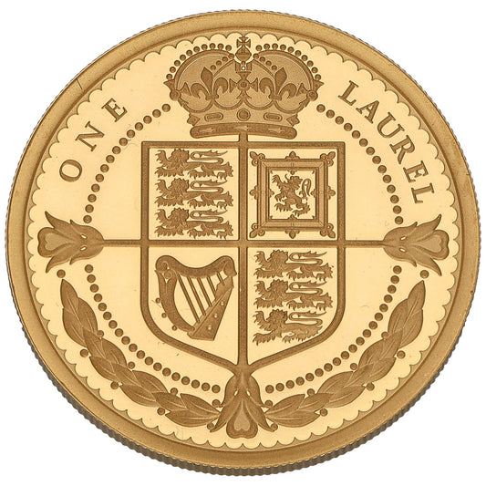 22ct Gold Queen Elizabeth II One Laurel Coin 2020
