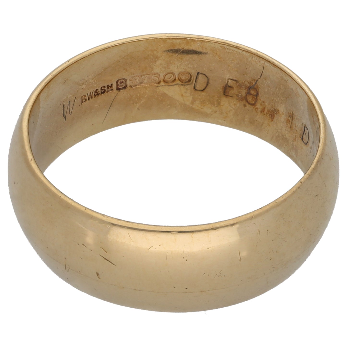 9ct Gold Plain Wedding Ring Size T