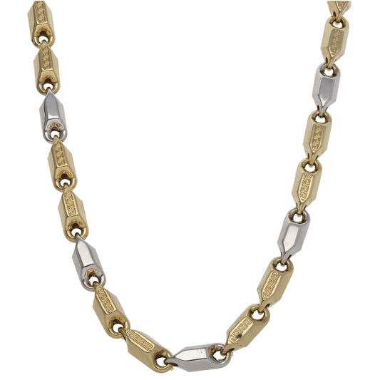 14ct Bicolour Gold Fancy Necklace 24"