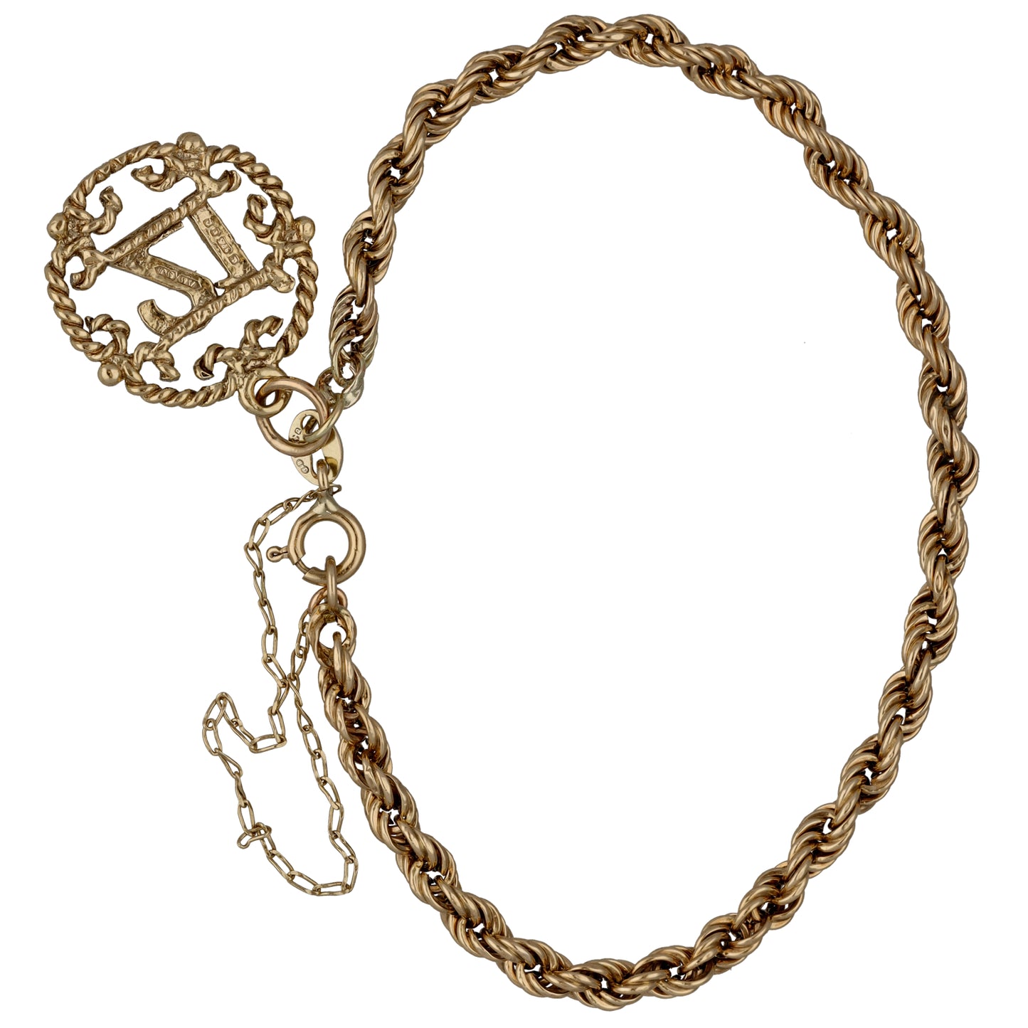 9ct Gold Rope Bracelet