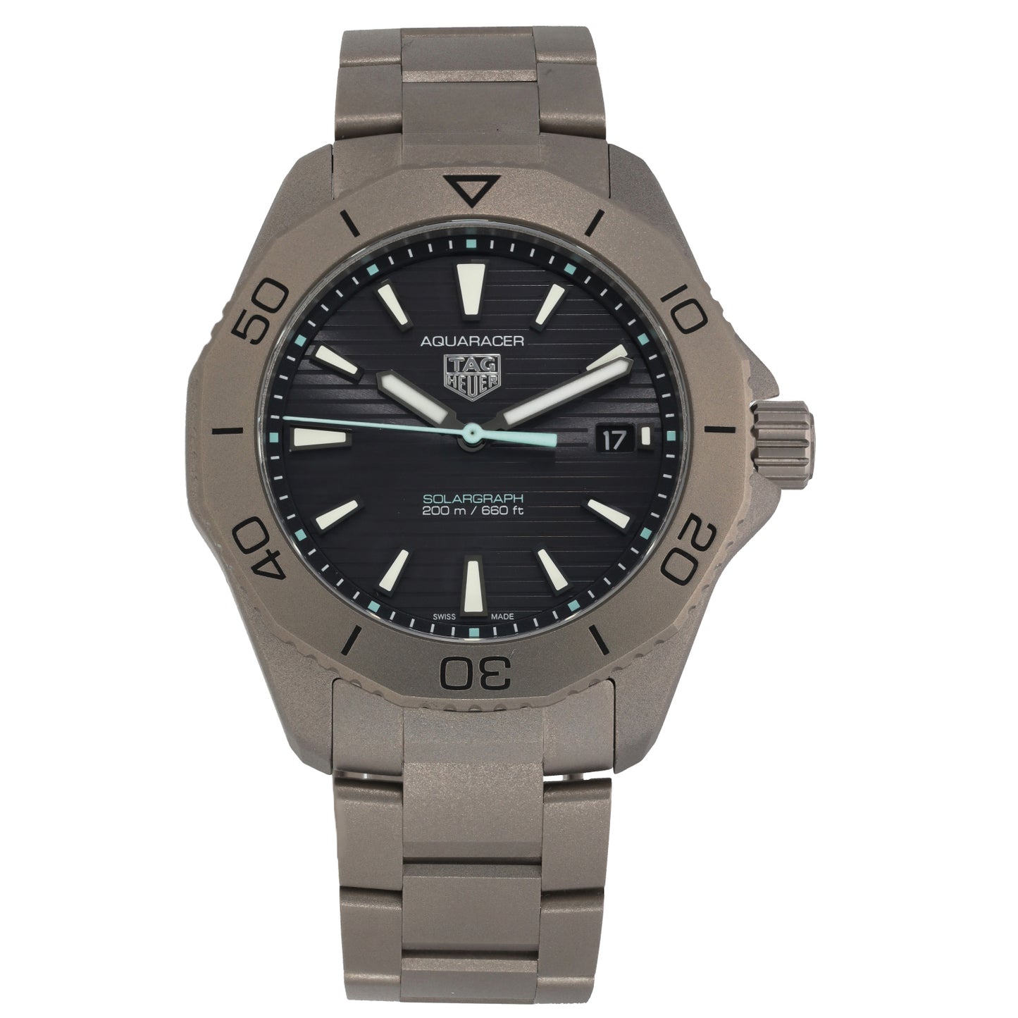 Tag Heuer Aquaracer Professional 200 Solargraph WBP1180 40mm Titanium Watch