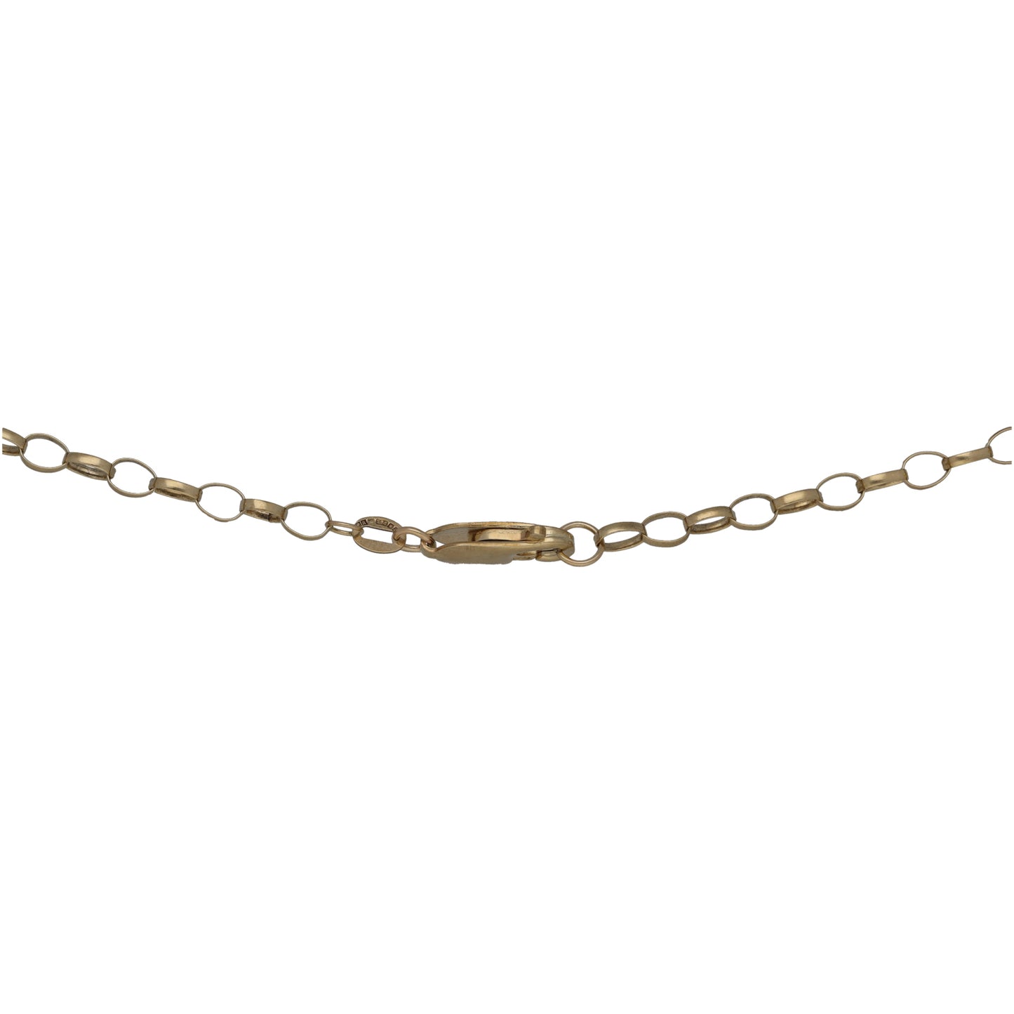Linked 9ct gold chain for locket pendant with secure clasp