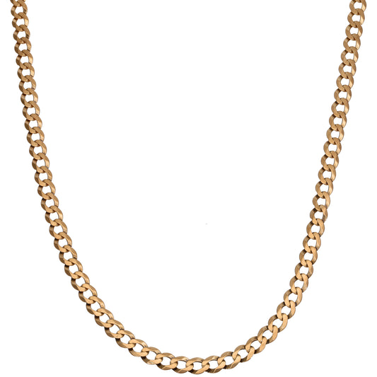 9ct Gold Curb Chain 18"