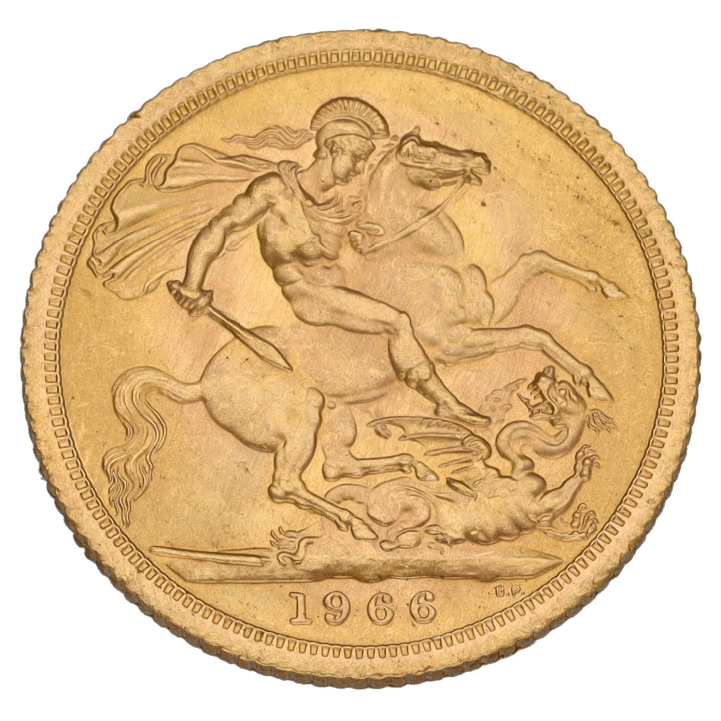 22ct Gold Queen Elizabeth II Full Sovereign Coin 1966