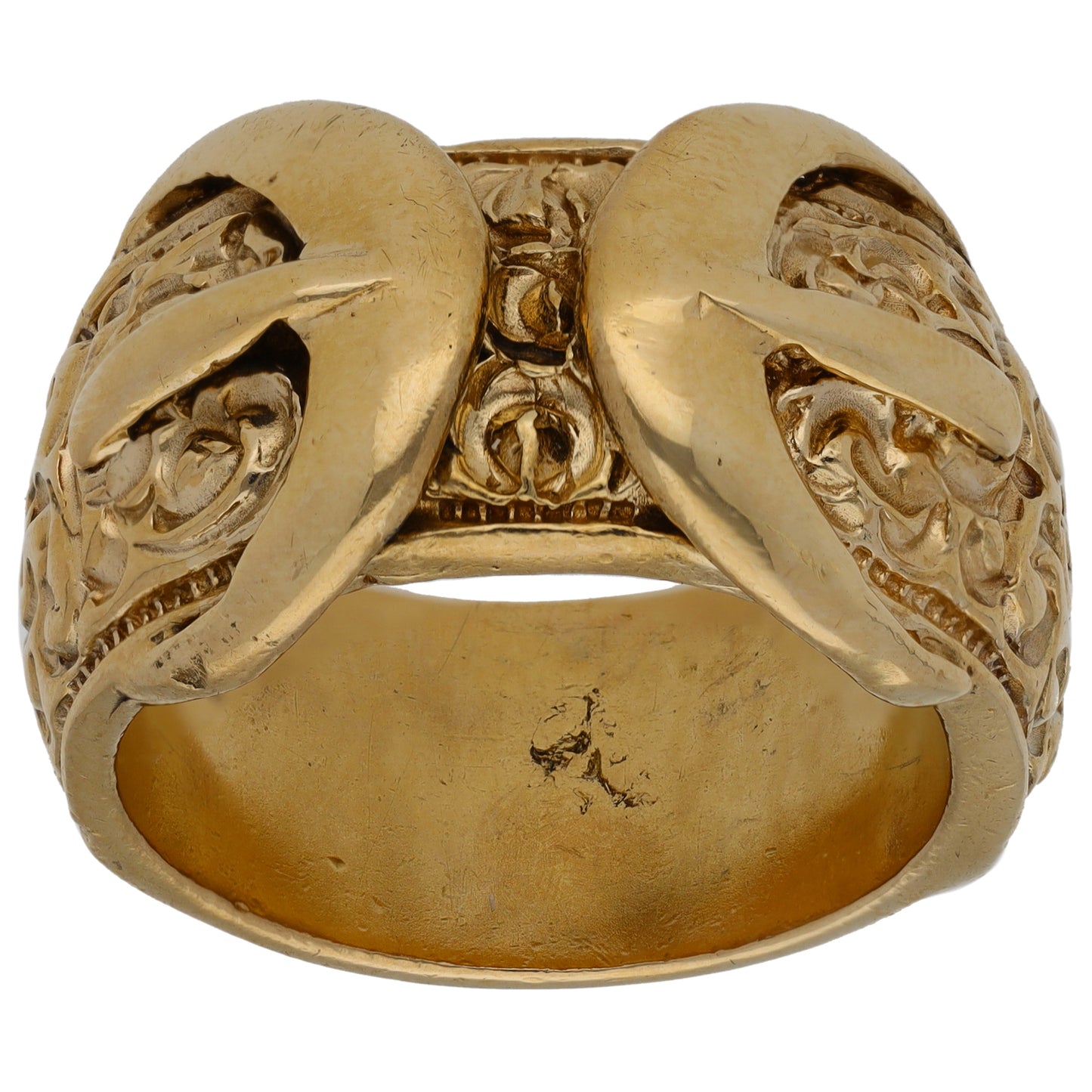 9ct Gold Buckle Ring Size Z+1