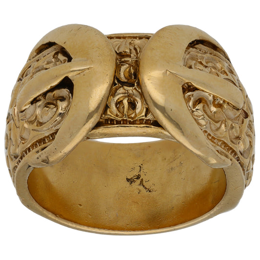 9ct Gold Buckle Ring Size Z+1