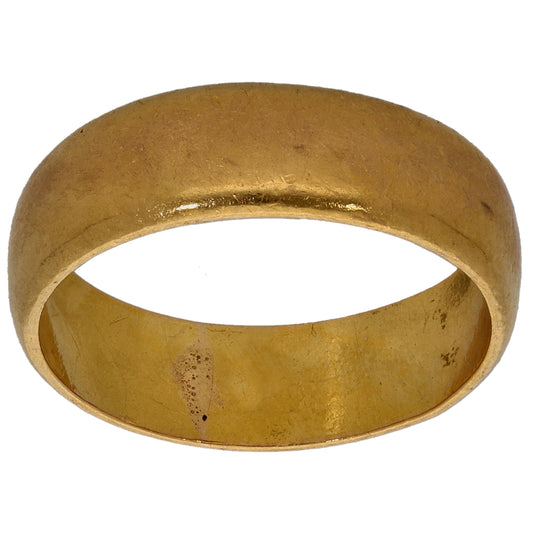 22ct Gold Plain Wedding Ring Size K