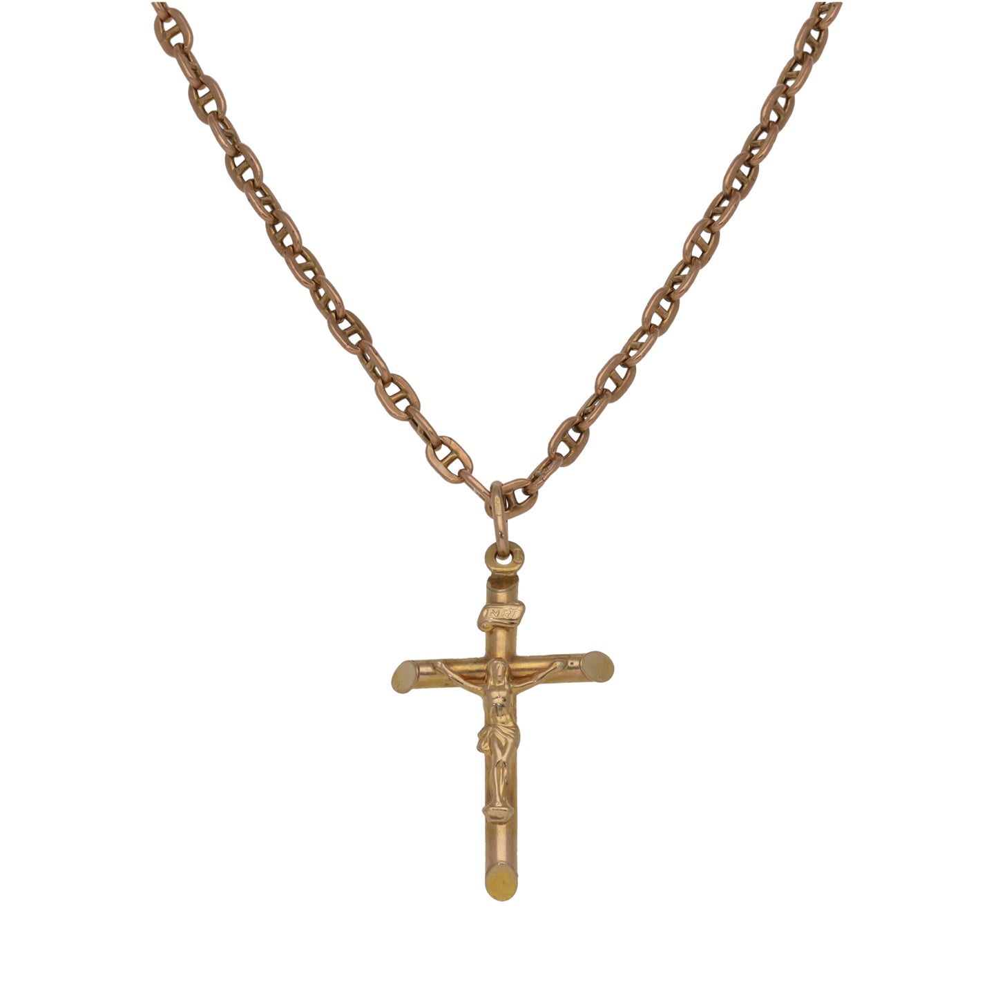 9ct Gold Crucifix Pendant With Chain
