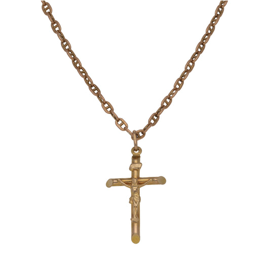 9ct Gold Crucifix Pendant With Chain