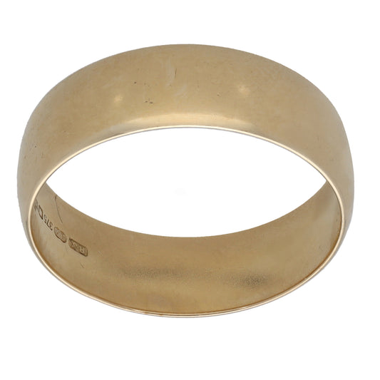 9ct Gold Plain Wedding Ring Size U