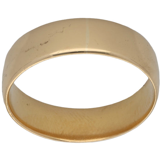 18ct Gold Plain Wedding Ring Size S