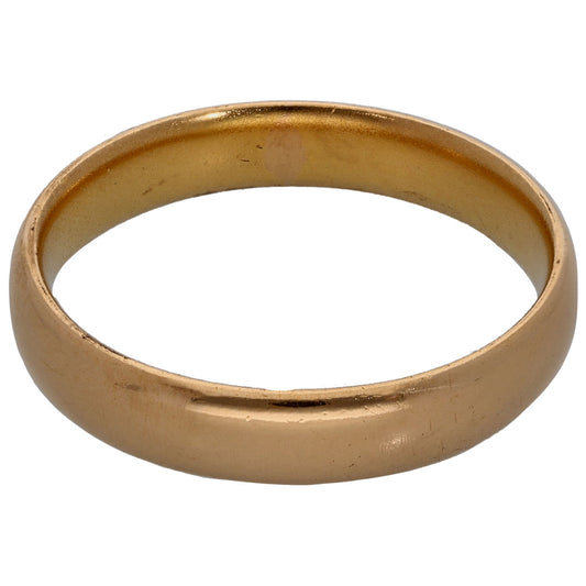 22ct Gold Plain Wedding Ring Size M