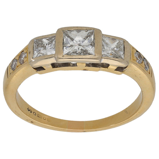 18ct Gold 0.78ct Diamond Dress/Cocktail Ring Size K