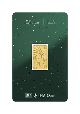 New 24ct 5g Christmas Gold Bar