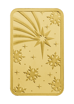 New 24ct 5g Christmas Gold Bar