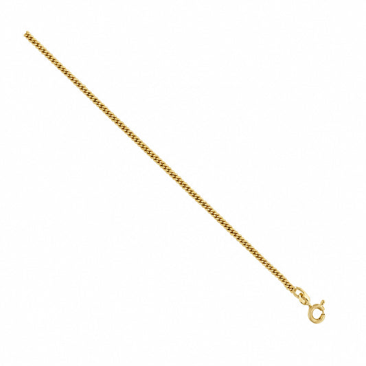 New 9ct Gold 2mm Curb Chain 16"-24"