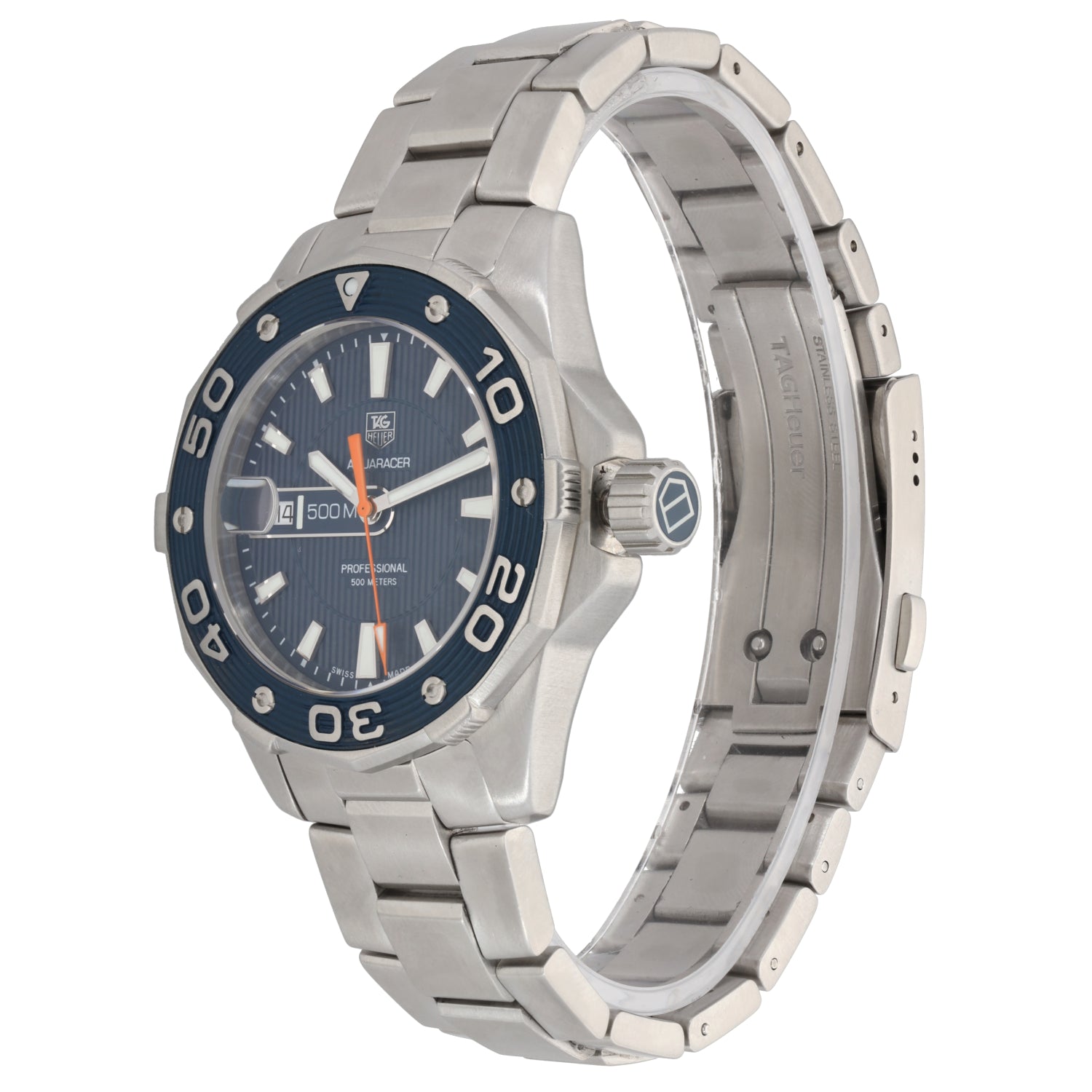 Tag Heuer Aquaracer WAJ1112 43mm Stainless Steel Watch – H&T