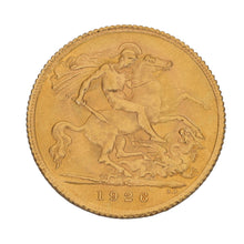 Load image into Gallery viewer, 22ct Gold King George V Half Sovereign Coin 1926
