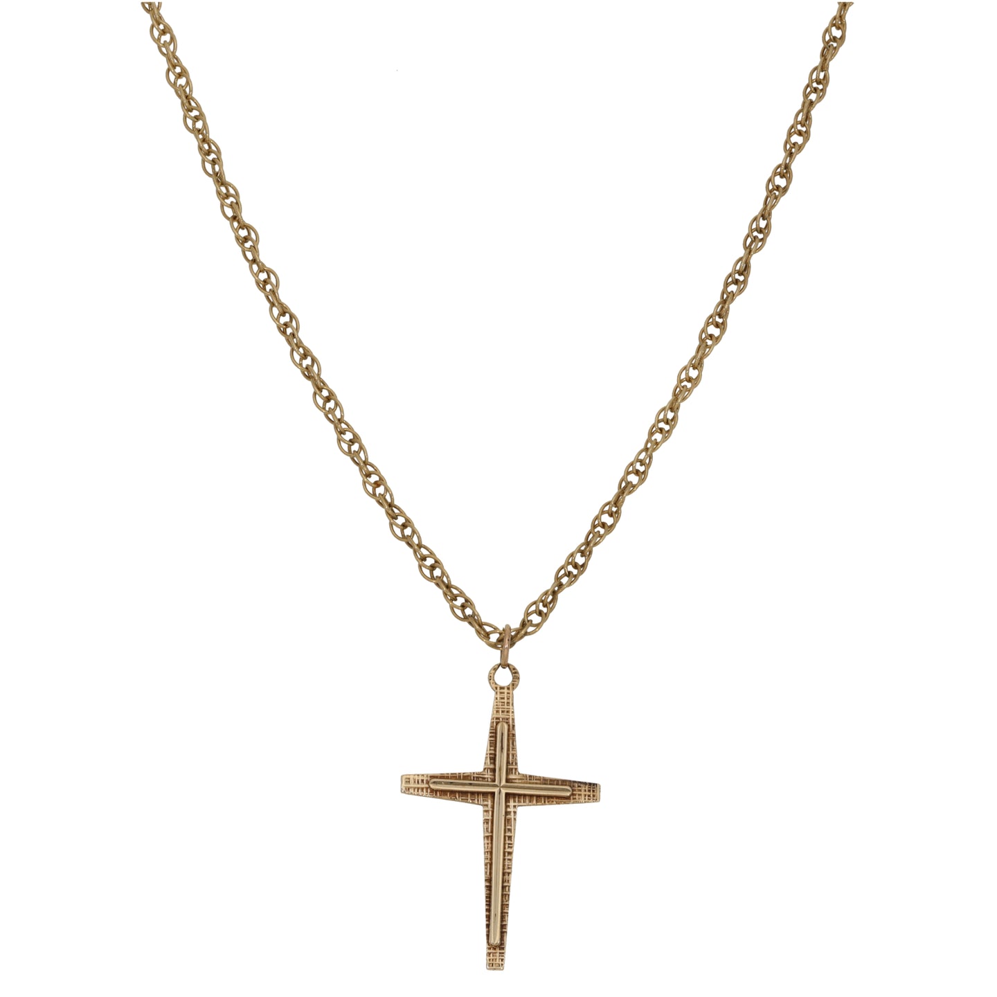 9ct Gold Cross Pendant With Chain