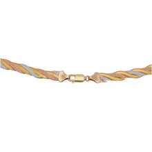 Load image into Gallery viewer, 9ct Tri-Colour Gold Fancy Necklace 16&quot;

