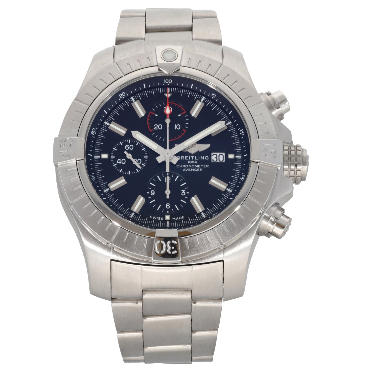 Breitling Super Avenger A13375 48mm Stainless Steel Watch – H&T