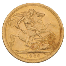 Load image into Gallery viewer, 22ct Gold Queen Elizabeth II Full Sovereign Coin 1966
