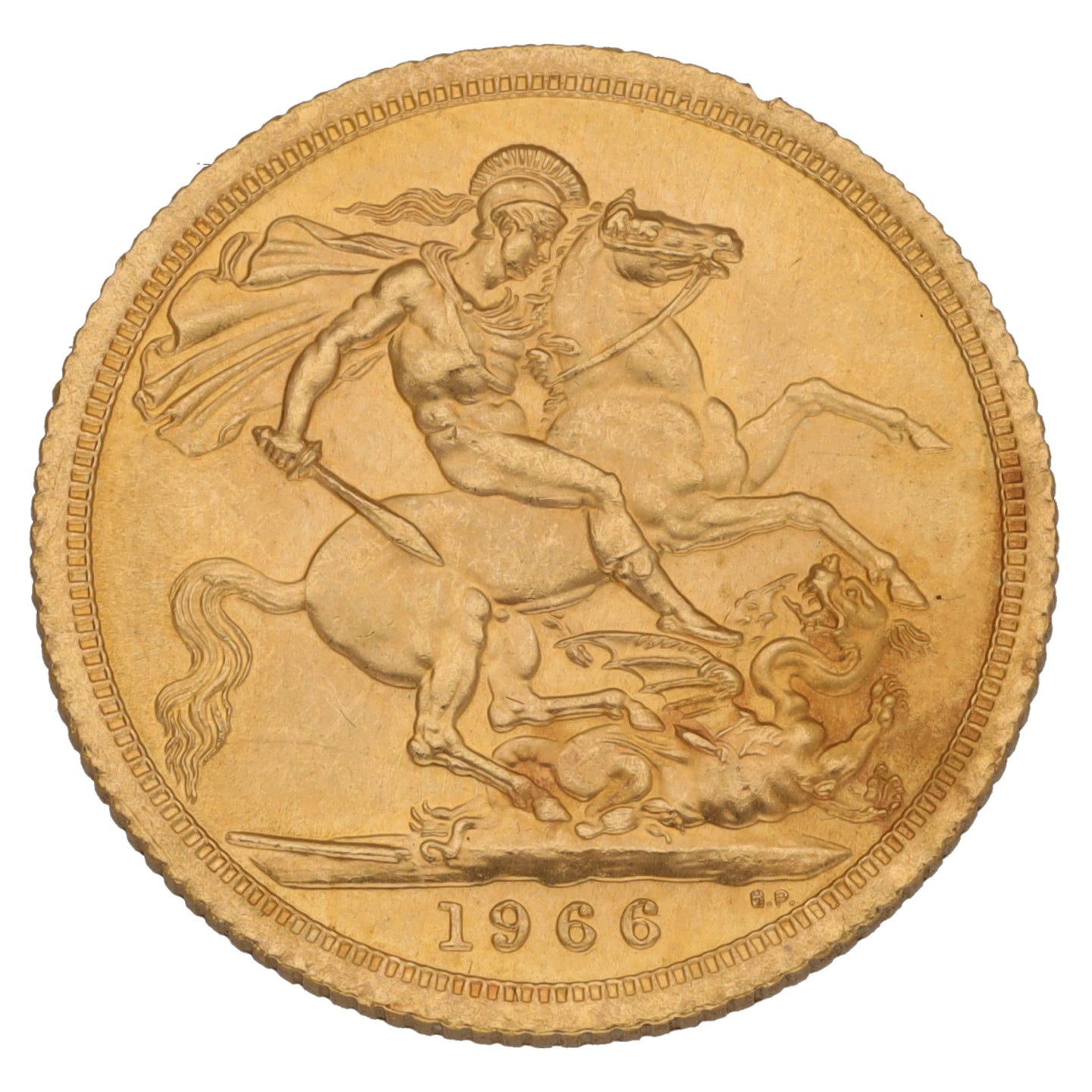 22ct Gold Queen Elizabeth II Full Sovereign Coin 1966