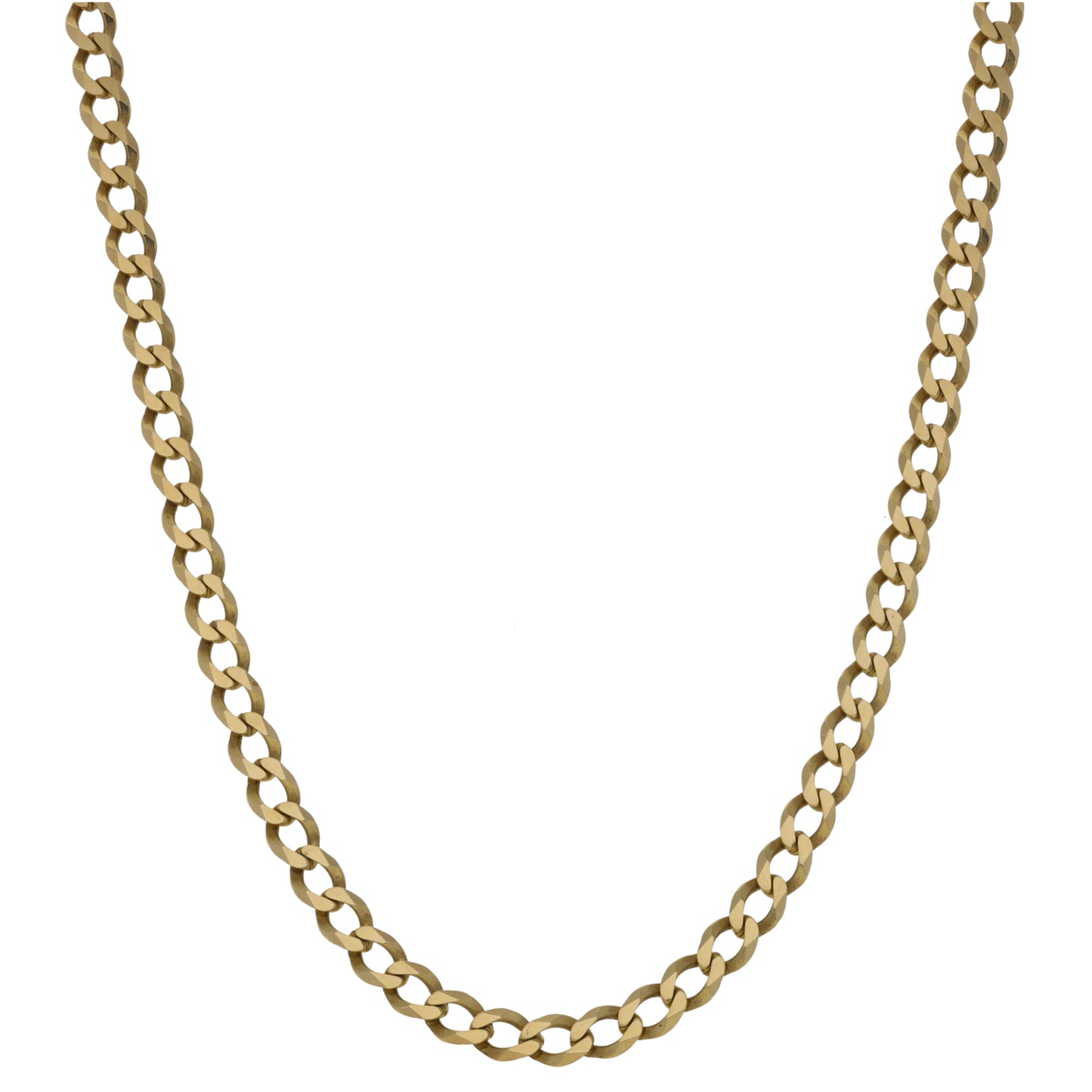 9ct Gold Curb Chain 18"