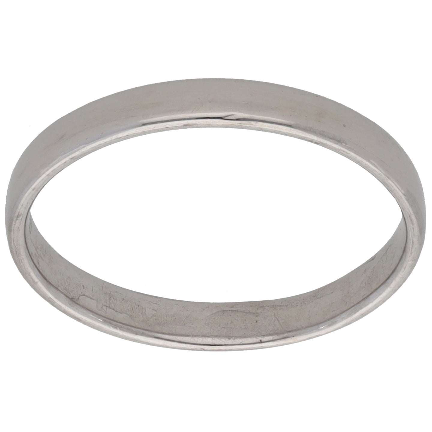 18ct White Gold Plain Wedding Ring Size L