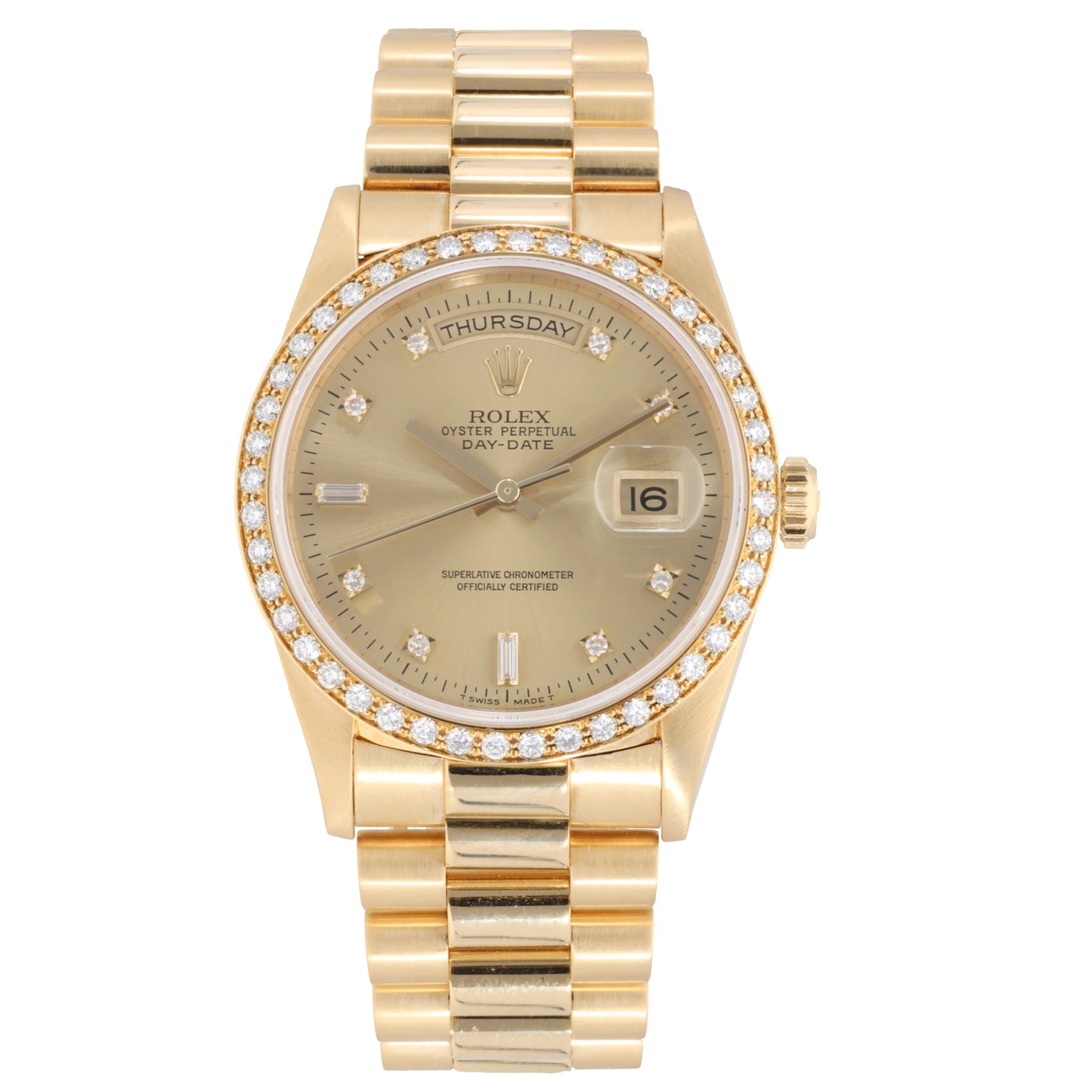 Rolex Day-Date 18348 36mm Gold Watch